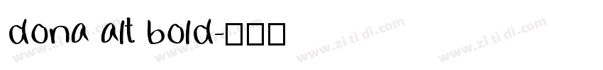 dona alt bold字体转换